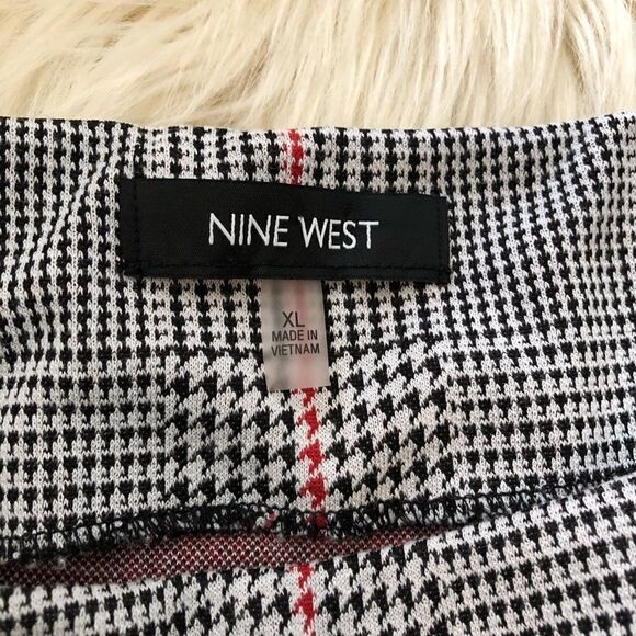 Nine West Prince of Wales patten bell sleeved blouse sz XL - Picture 4 of 7